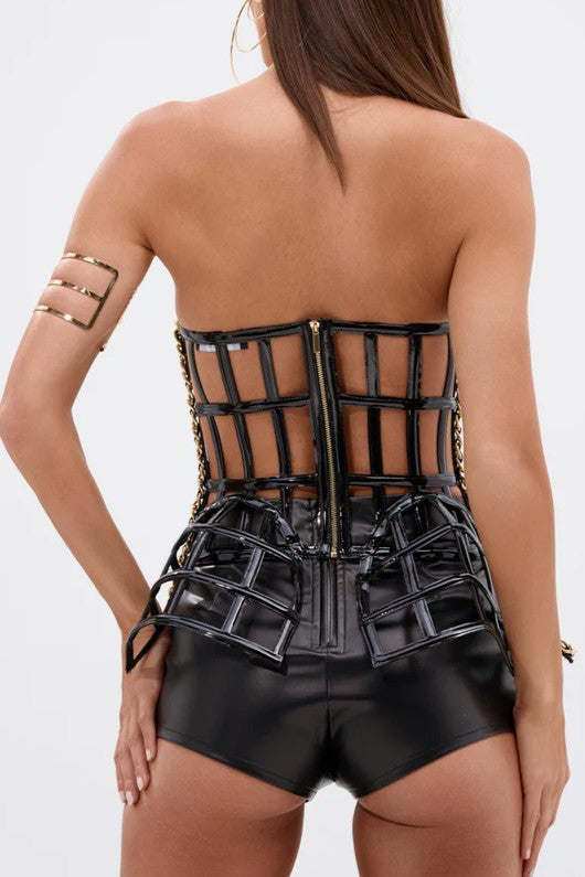 Chain Detail Bustier Top