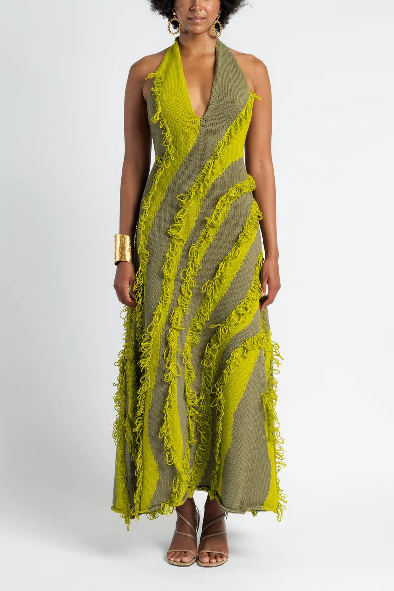 Roaring Fringe Green Gown