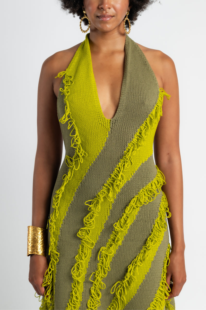 Roaring Fringe Green Gown