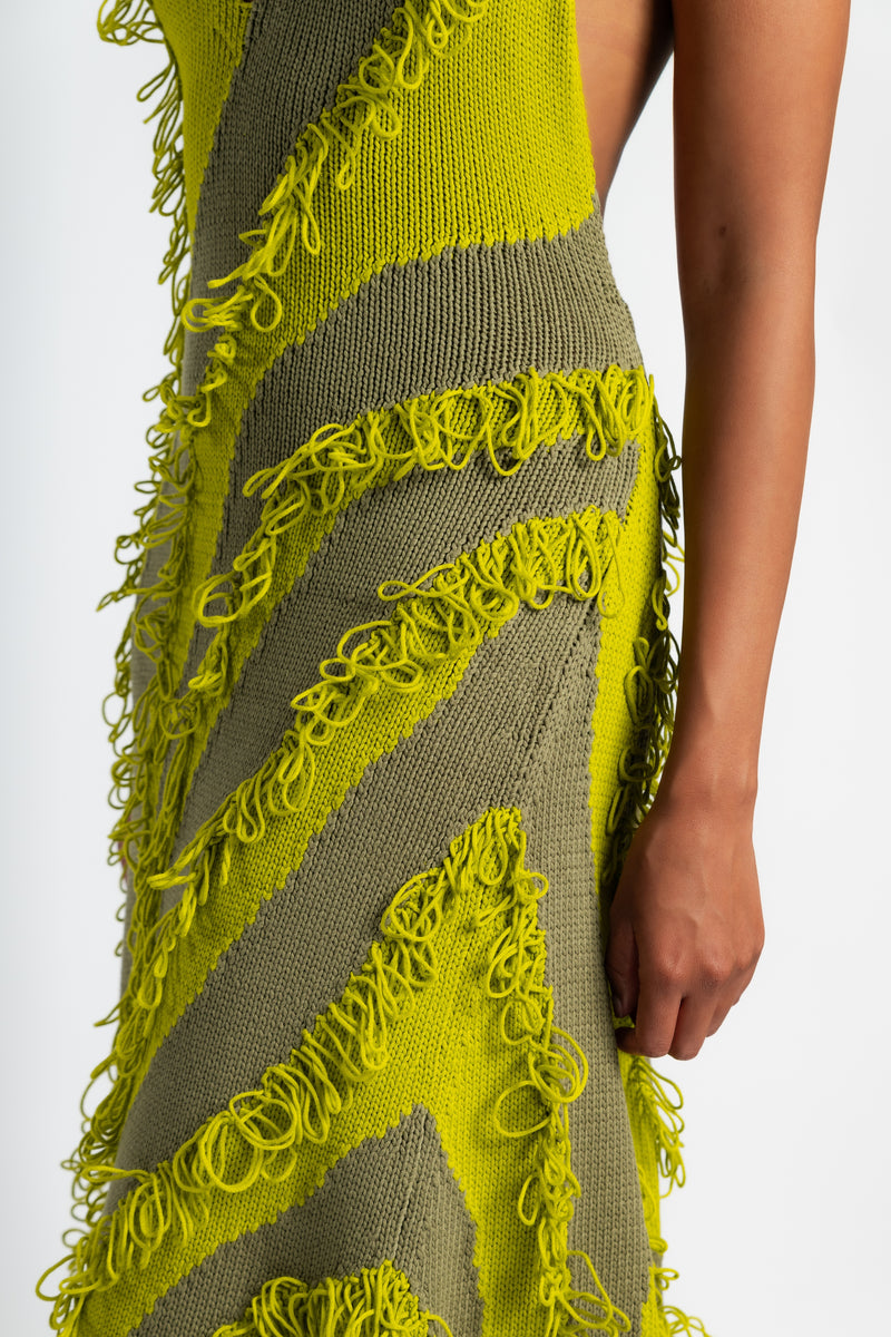 Roaring Fringe Green Gown