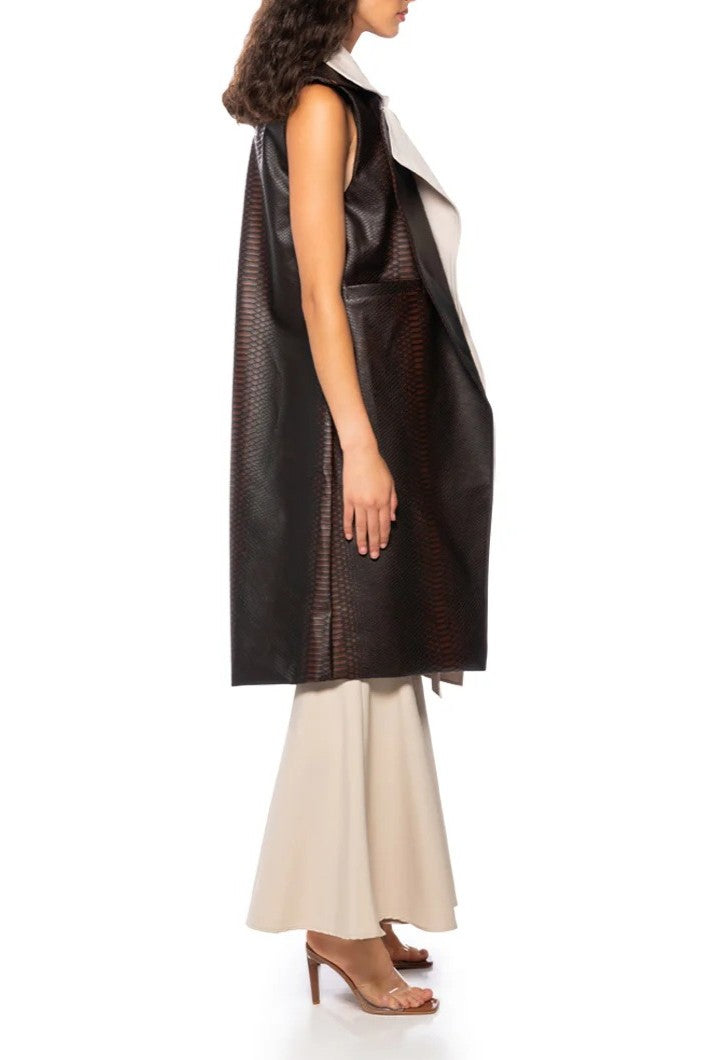 Double Collar Vest Coat