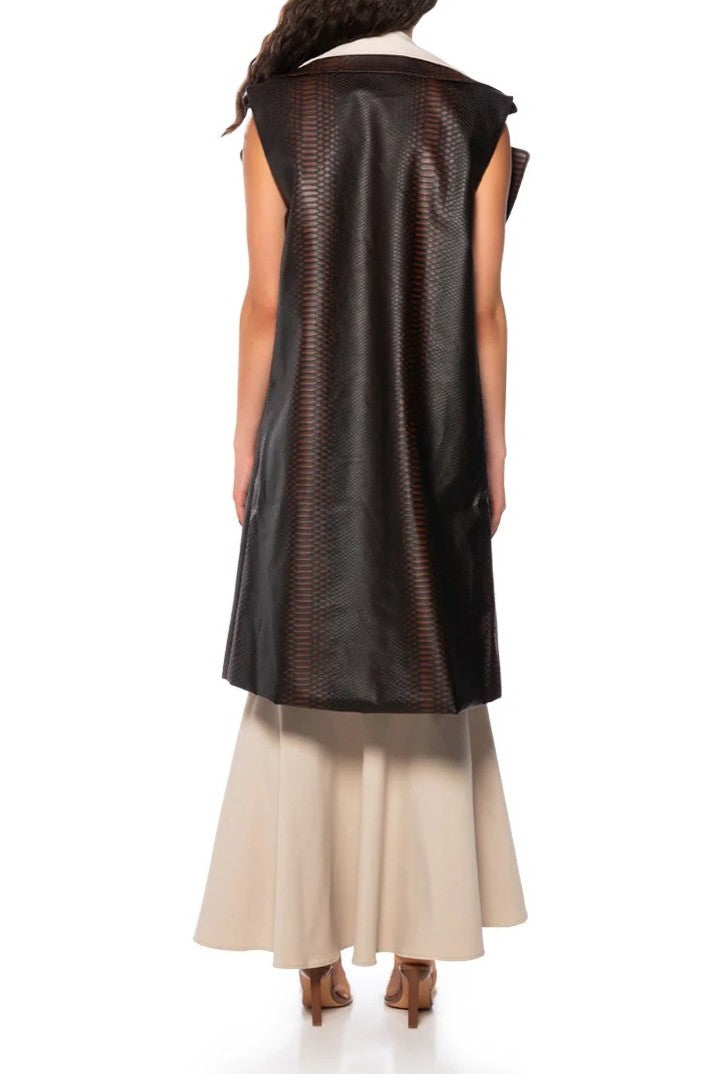 Double Collar Vest Coat