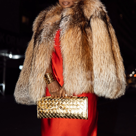 Chic Eco-friendly Fur Jacket