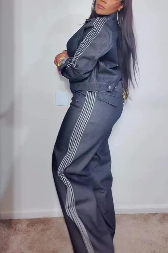Premium Essentials Denim Jacket And Pants Set