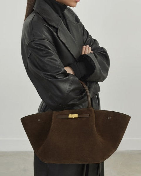 The midi mocha suede mocha smooth bag