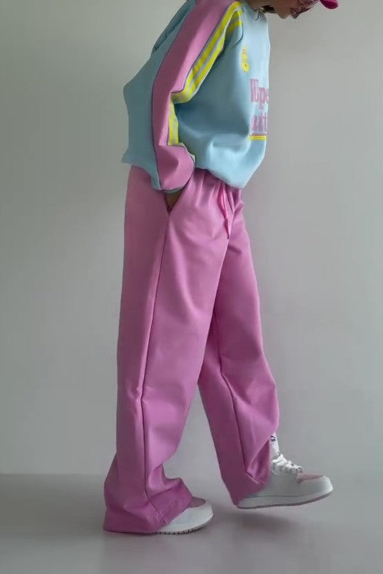 Whisper oversized sweatshirt and wide-leg pants set