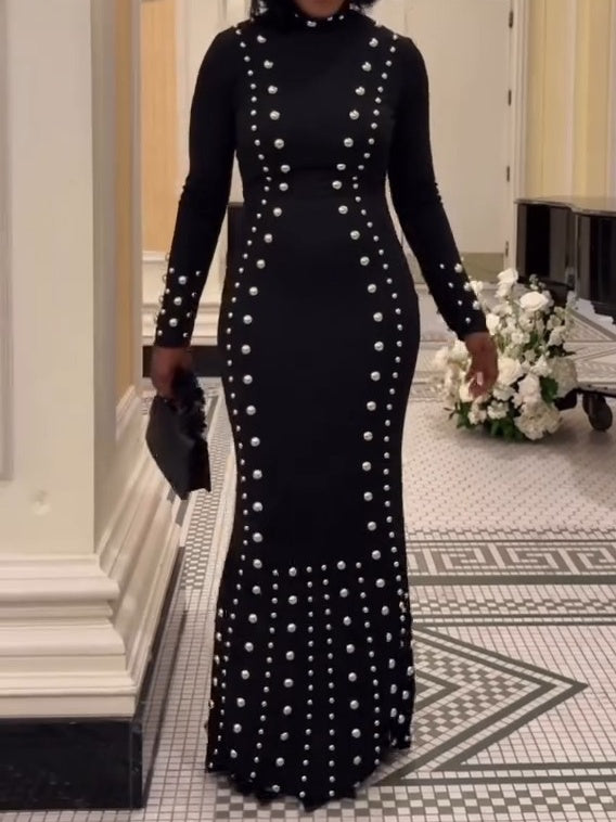 Vixen Studded Maxi Sweater Dress