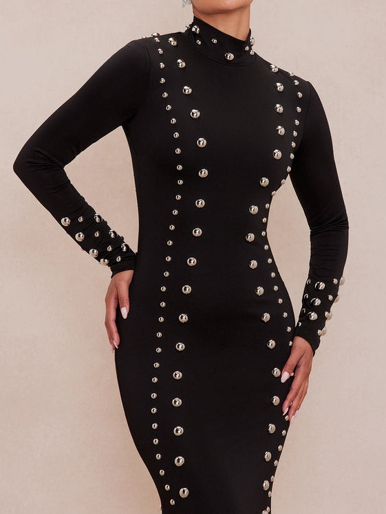 Vixen Studded Maxi Sweater Dress