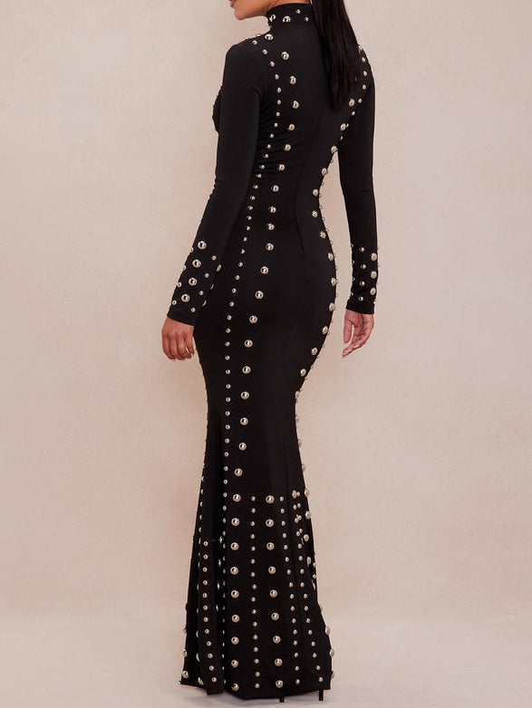 Vixen Studded Maxi Sweater Dress