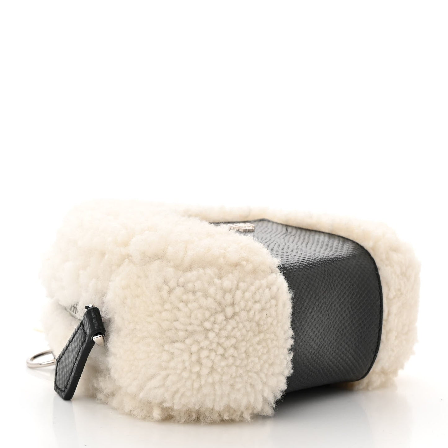 Plush sheepskin crossbody bag