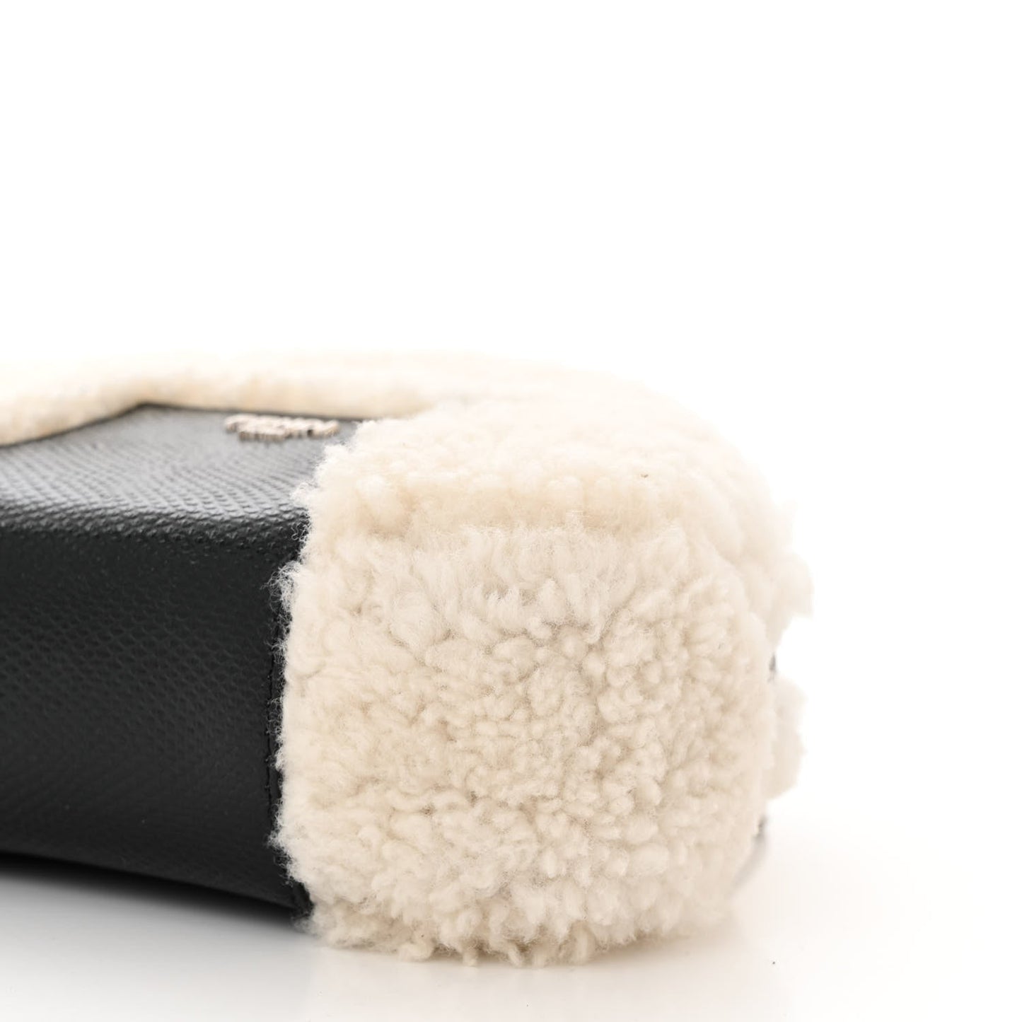 Plush sheepskin crossbody bag