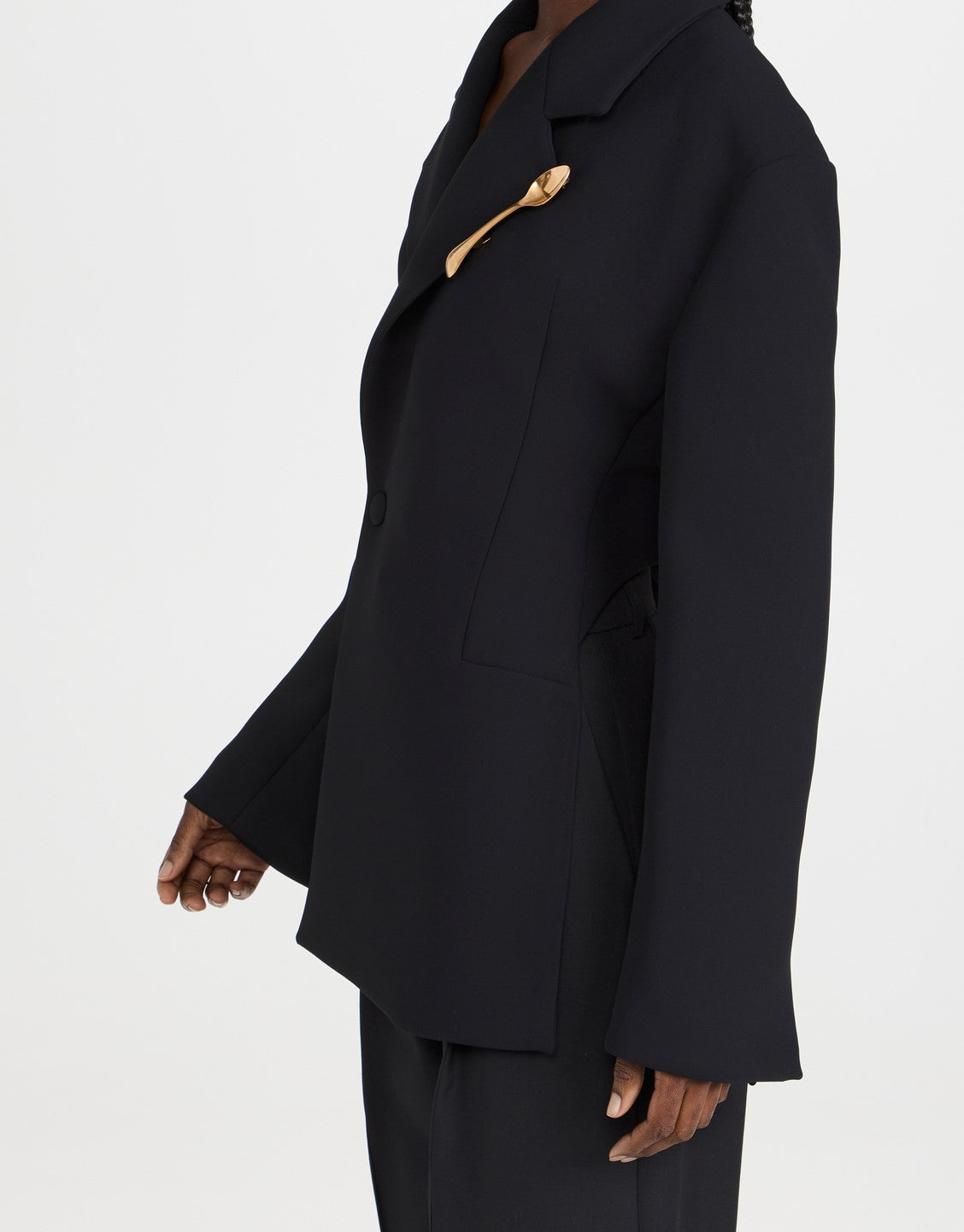 Scoop Embellished Backless Blazer