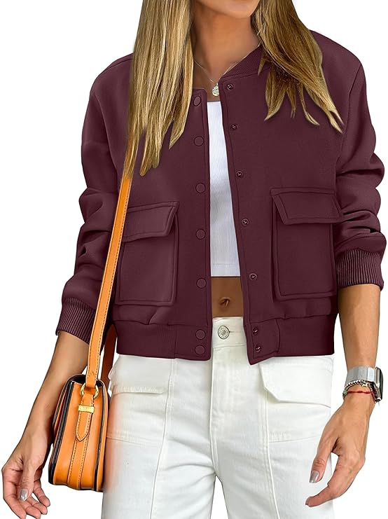 Women Cropped Bomber Jacket
