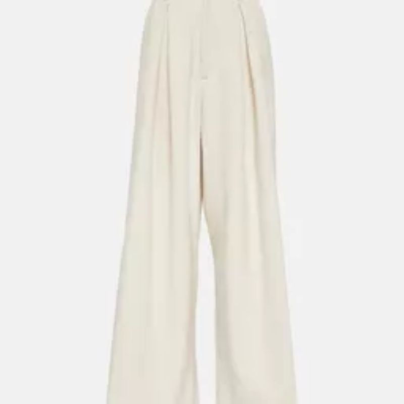 Floral Applique Bustier and Wide-leg Pants Set