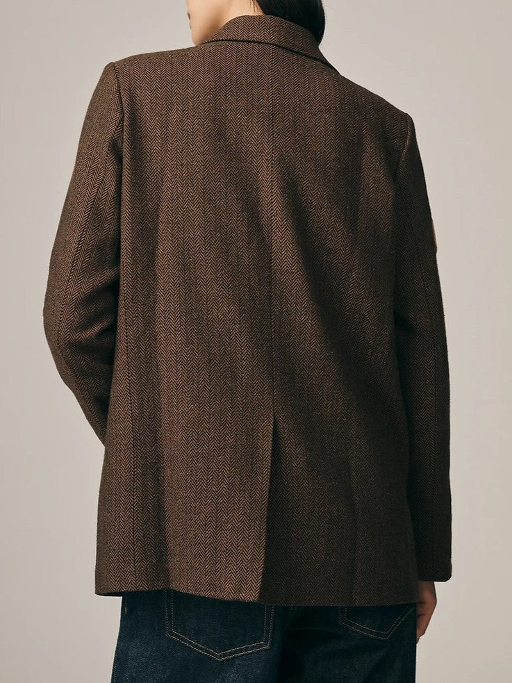 Embroidered Patches Oversized Blazer