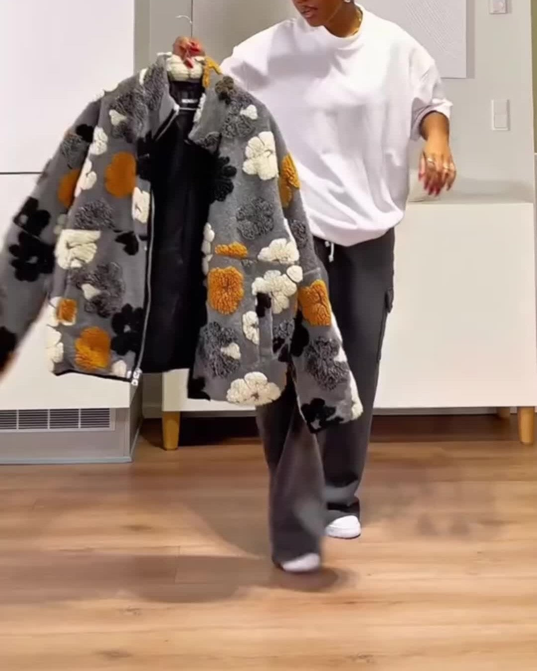 Sherpa Tears Oversized Zip Jacket
