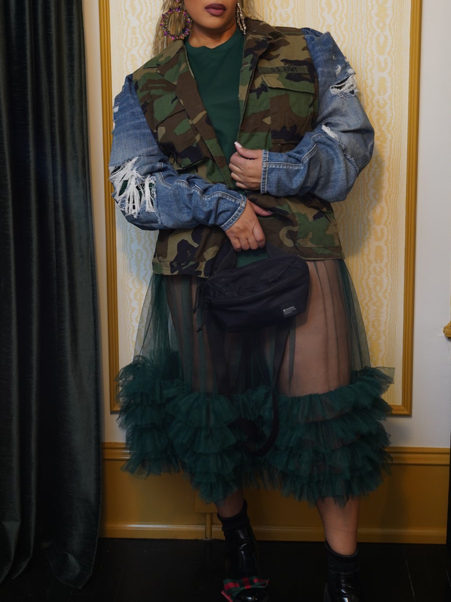 Denim/Camouflage Jacket