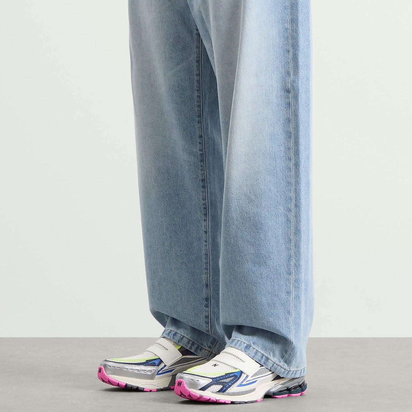 Silver Metallic, Navy and Pink Heat Loafer Sneaker