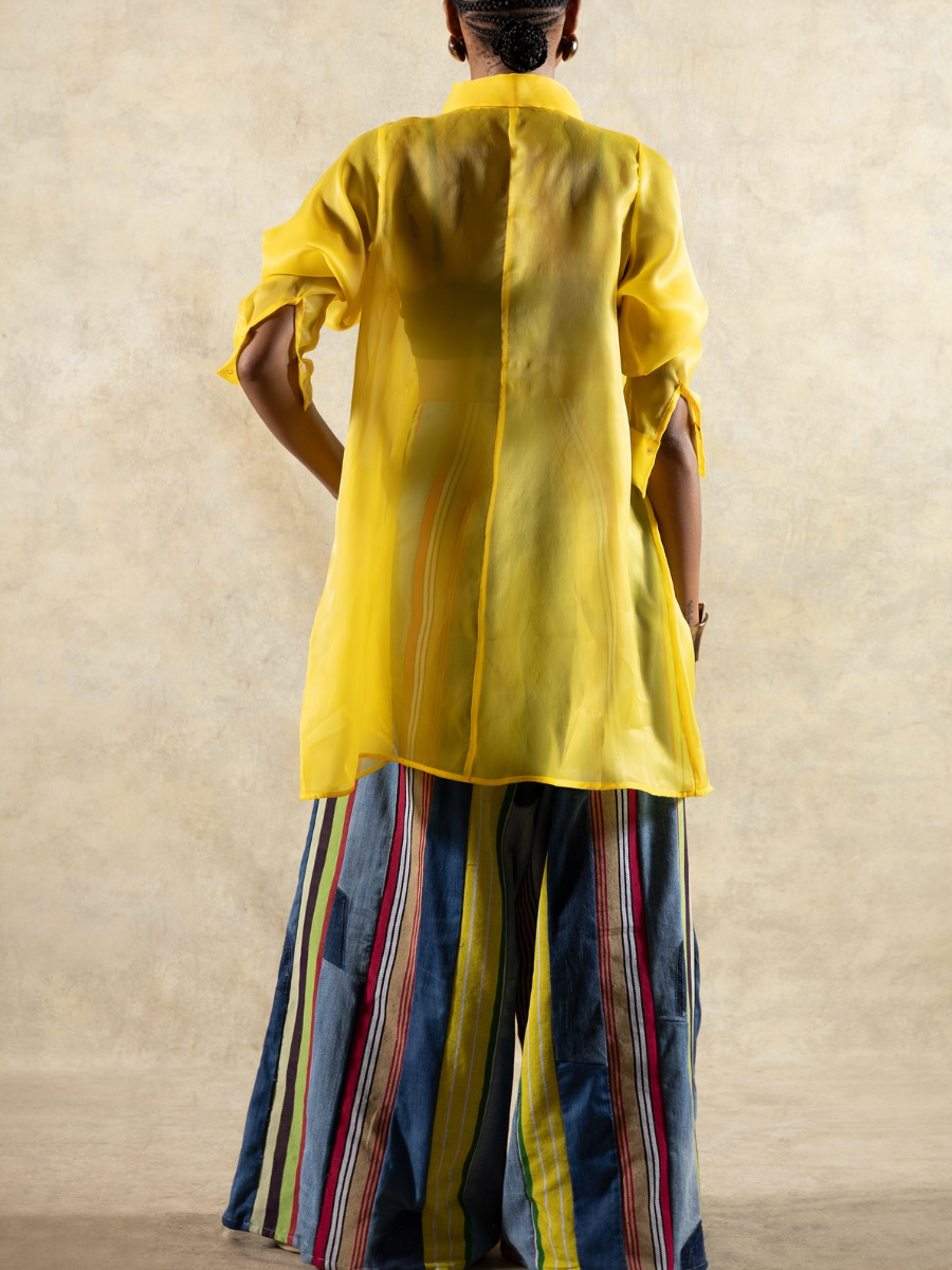 Organza Embroidered Shirt