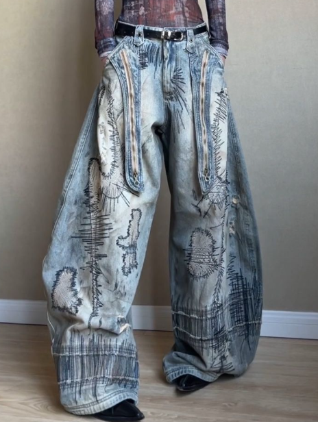 Hippop Graffiti Loose Jeans