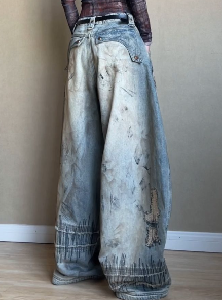 Hippop Graffiti Loose Jeans