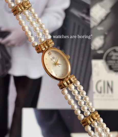 Elegant Vintage Pearls Watch