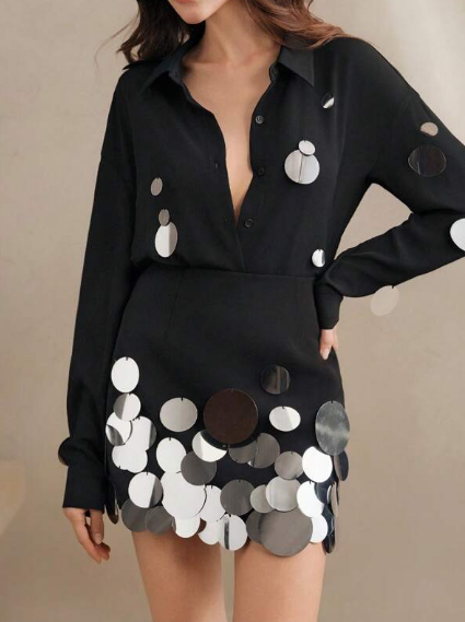Dazzle Sequin Mini Skirt Set