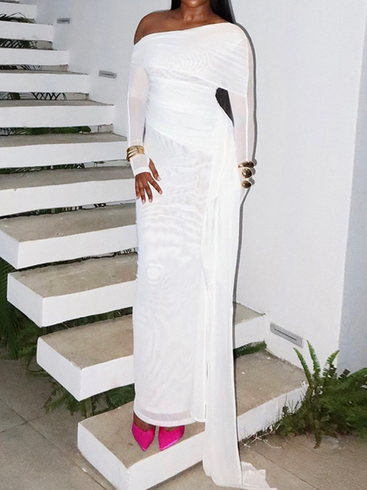 Chic Mesh Maxi Dress