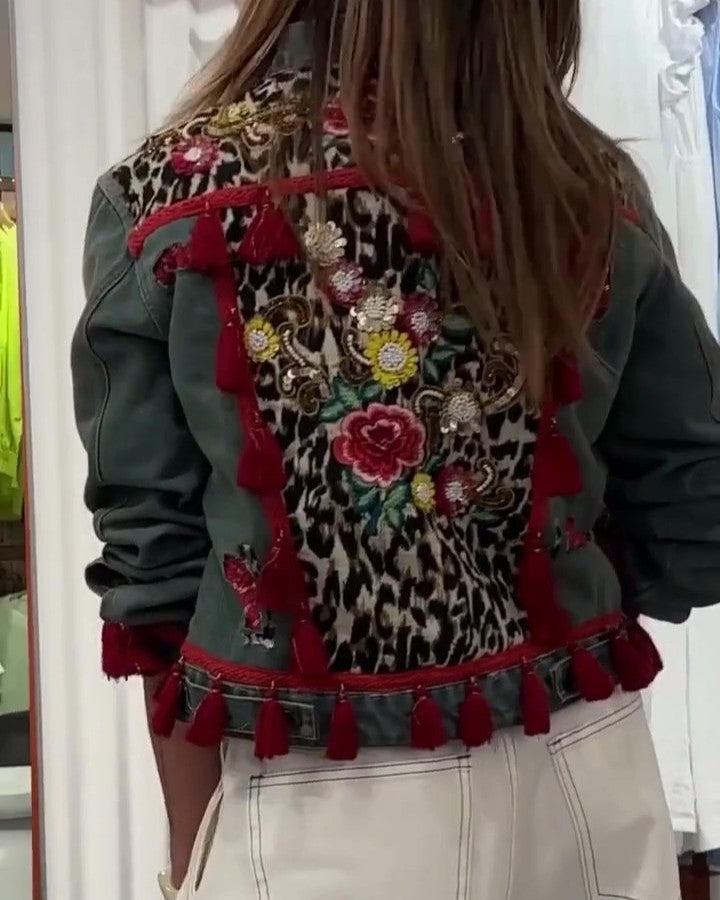 Dazzle Sequin Denim Jacket