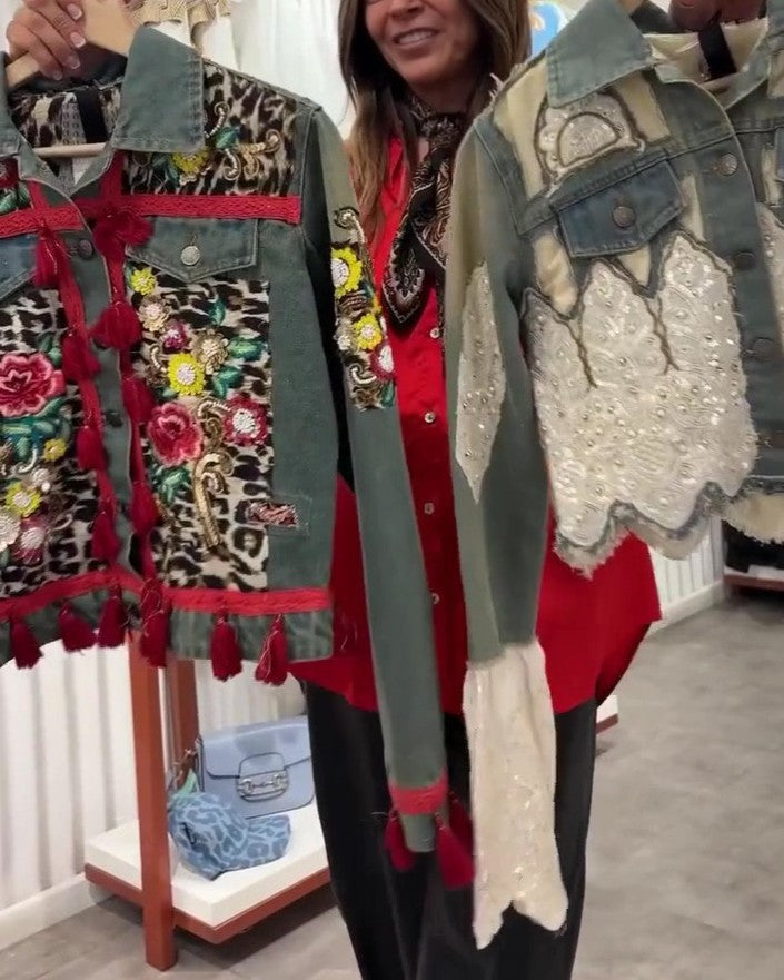 Dazzle Sequin Denim Jacket