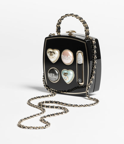 Gold and Diamond-encrusted Makeup Palette Crossbody Bag