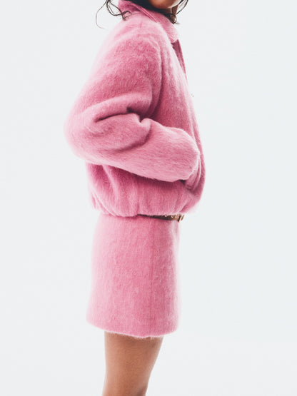 Padded Bomber Jacket & Mini Skirt