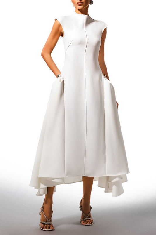 Irregular Neckline Dress