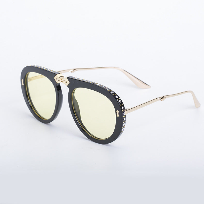 Diamond Folding Sunglasses