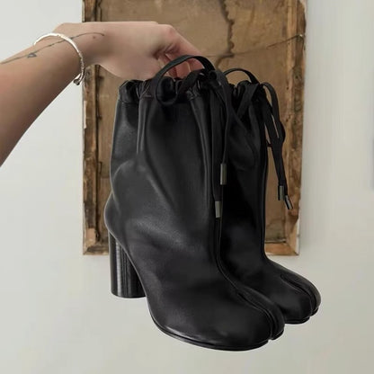 Stylish Split Toe High Boots
