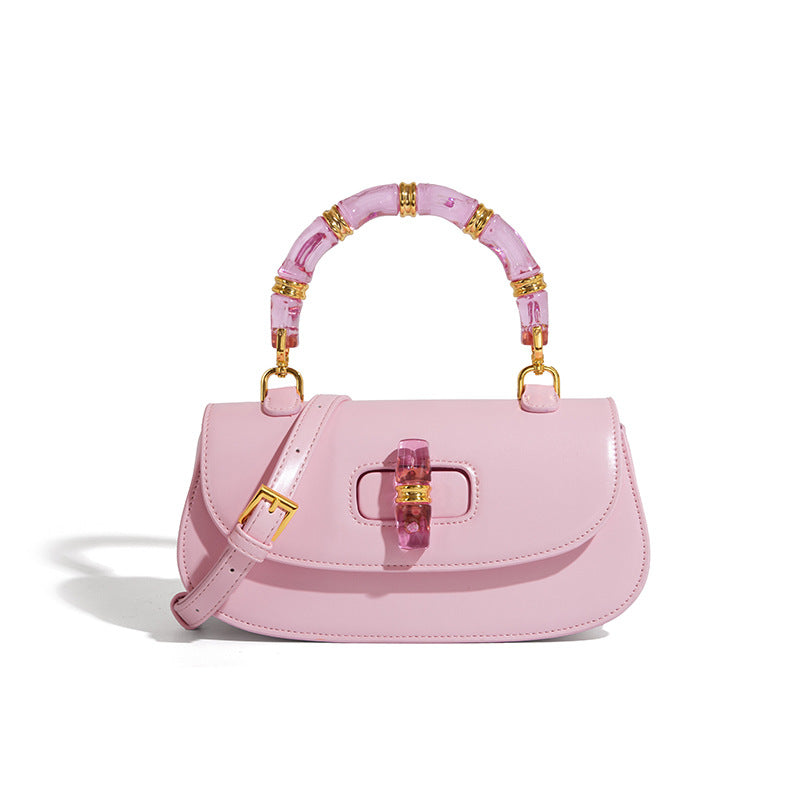 Bamboo Handle Handbag Crossbody Bag