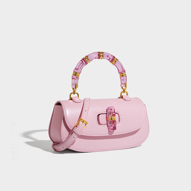 Bamboo Handle Handbag Crossbody Bag