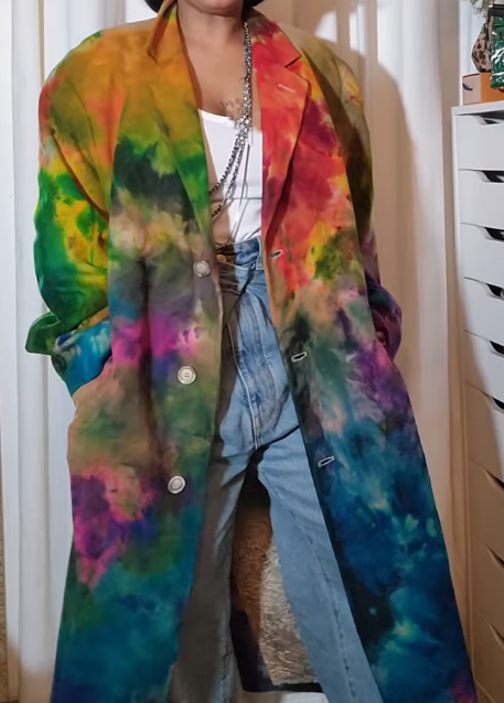 Rainbow Tie-dye Coat