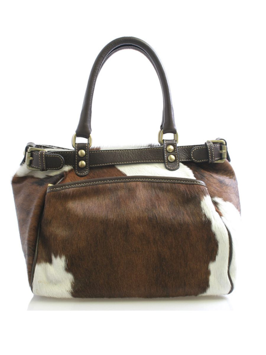 Faux Leather Dairy Shoulder Bag