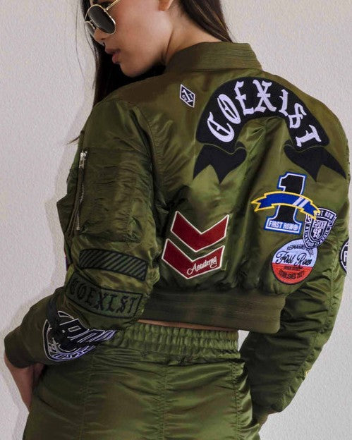 Fab Embroidered Bomber Jacket