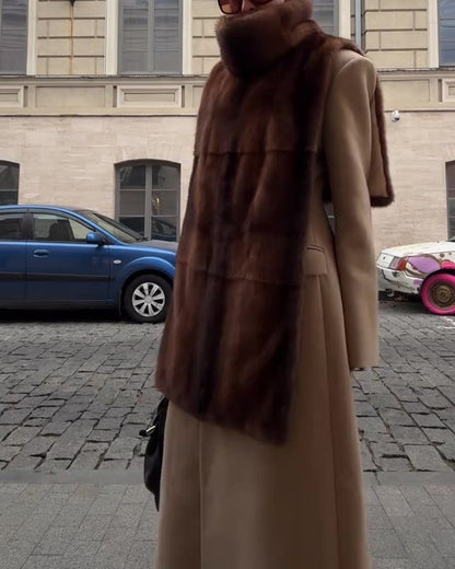 Fur High Neck Vest