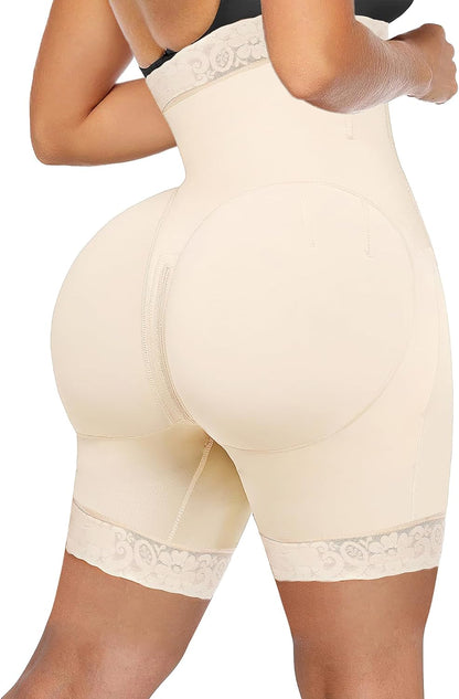 Tummy Control Shapewear with Zipper Crotch