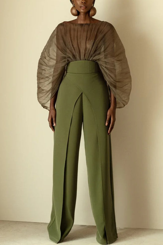Fluffy Organza Emerald Bodysuit