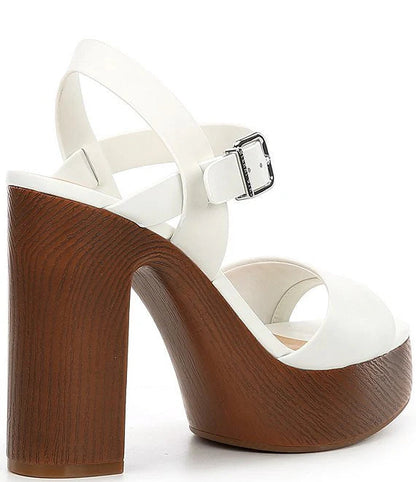 Renner Leather Block Heel Platform Sandals