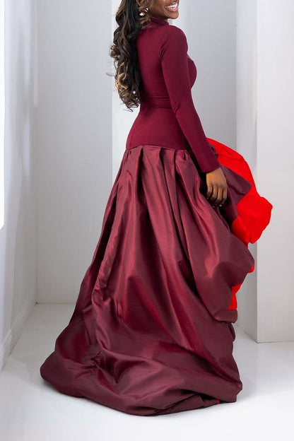 Vibrant rich textures bold silhouettes dress