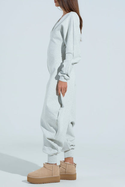 COMFY COZY SWEATSHIRT JUMPSUIT