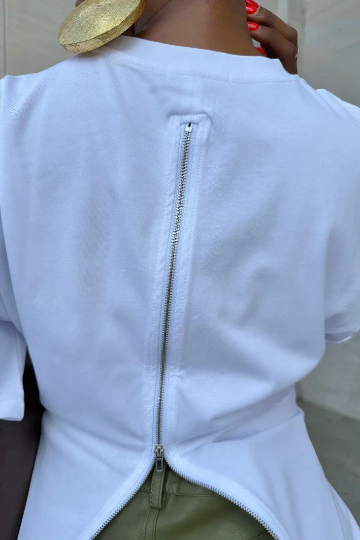 Women's Zippered Waist Top