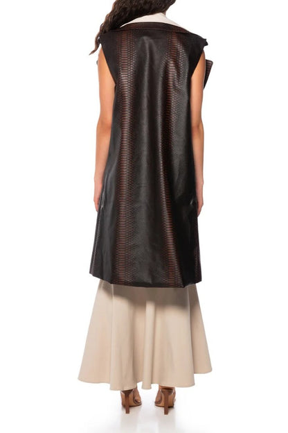 Double Collar Vest Coat