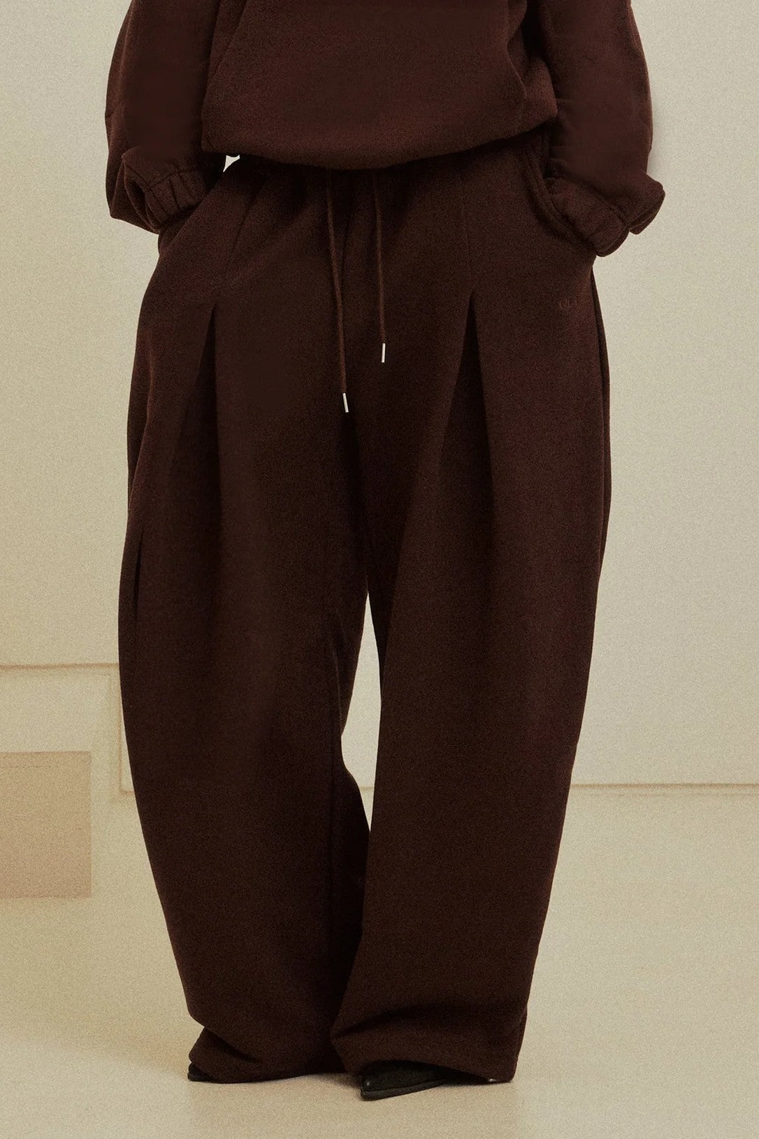 Espresso Loose Hooded Sportswear Set