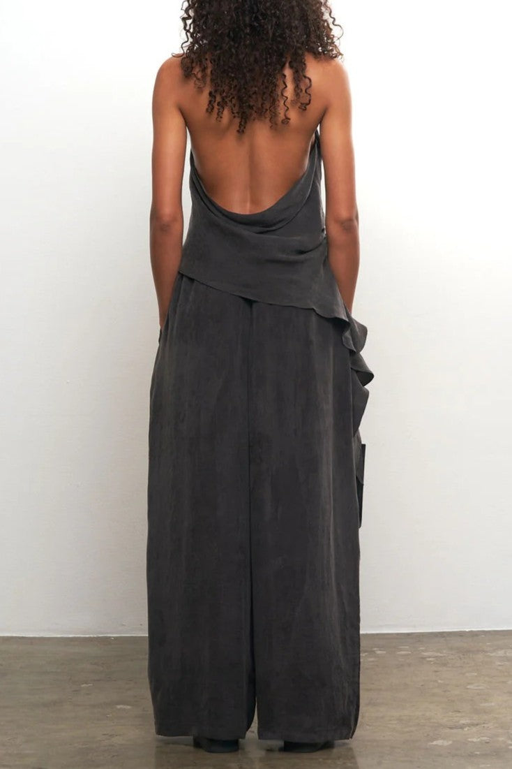 Cupro Draped Set -Top & Wide Leg Pant